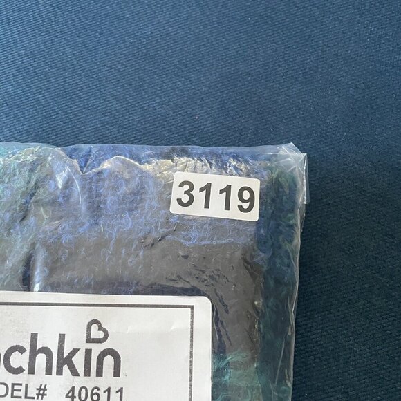 Donegal Design Plaid Mohair Wool Scarf 10"x66" Blue Green Handcrafted in Ireland - Picture 6 of 6